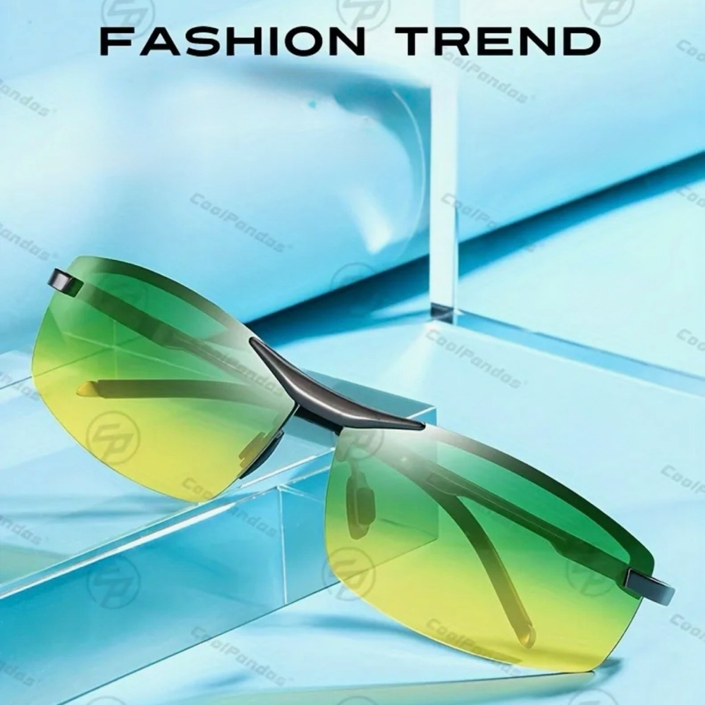 Photochromic Sunglasses - Black and Green - Picture 7 of 12